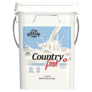 imageAugason Farms Country Fresh Instant Nonfat Dry Milk Can Emergency Food Supply Everyday Meals 39 ServingsNon fat Milk 10lbs