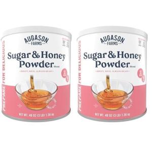 imageAugason Farms Sugar ampamp Honey Powder Blend Can Emergency Food Supply Everyday Meals 227 Servings3 Pound Pack of 2