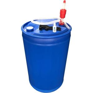 imageAugason Farms Water Treatment and Storage Kit 55Gallon Water Barrel BPA Free Liquid Water Treatment Drops Siphon and Hand Pump