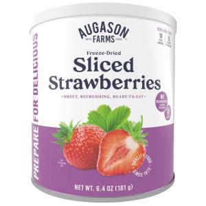 imageAugason Farms Freeze Dried Sliced Strawberries Can Emergency Food Supply Everyday Meals 18 ServingsStrawberries 64 oz
