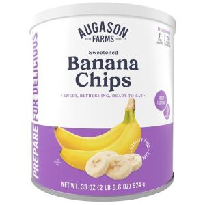 imageAugason Farms Sweetened Banana Chips Can Emergency Food Supply Everyday Meals 31 Servings Packaging May VaryBanana Chips 25 oz
